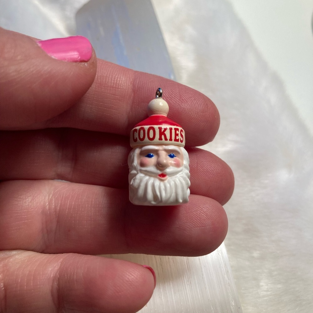 Hallmark Keepsake Christmas Ornament 2020, Mini Cute Lil' Cookie Jar Santa 0.99”